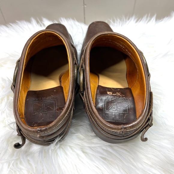 🚫SOLD! |•FRYE•| Leather Belted Harness Mule Boot - Picture 13 of 15